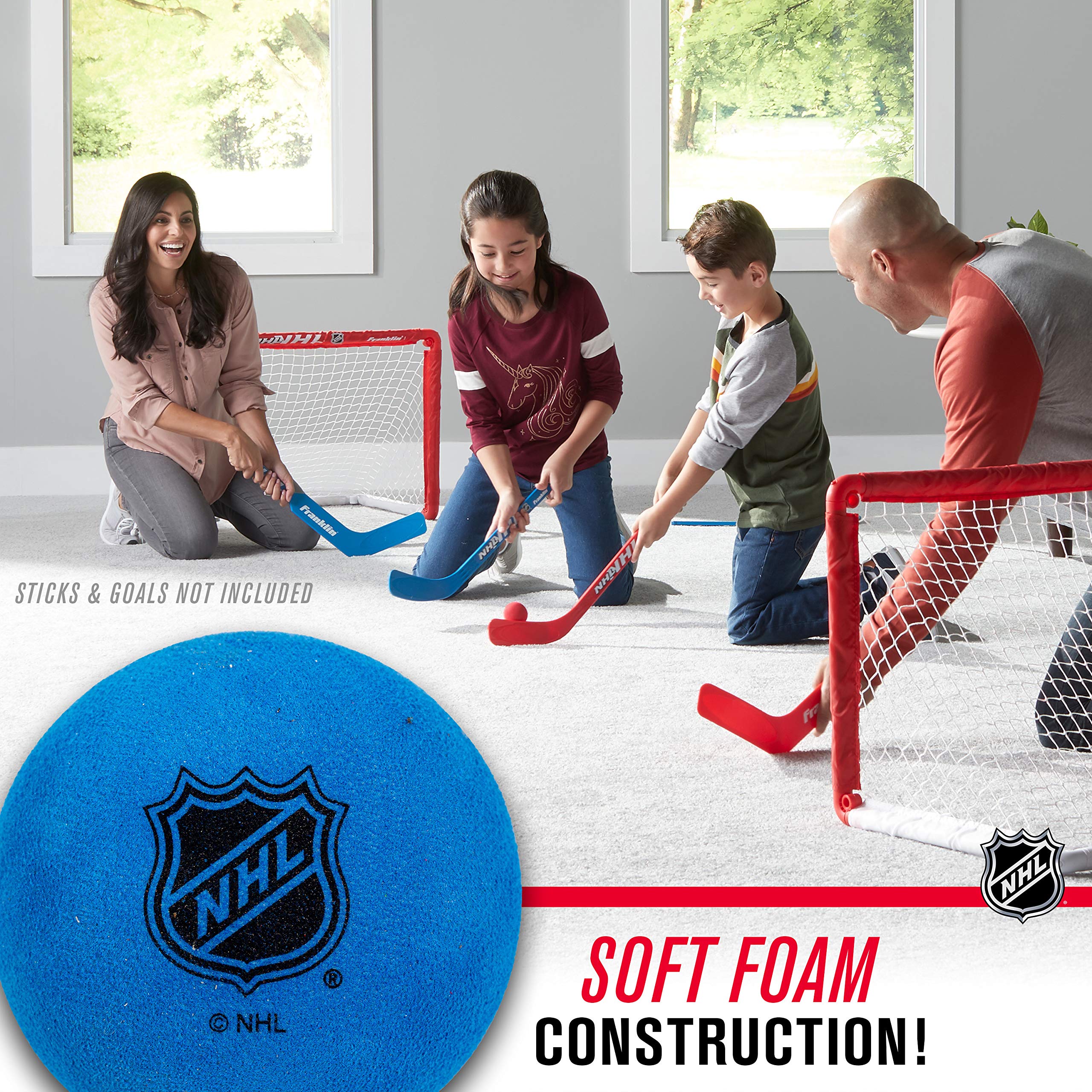 Franklin Sports Knee Hockey Balls Indoor Mini Foam Hockey Balls for