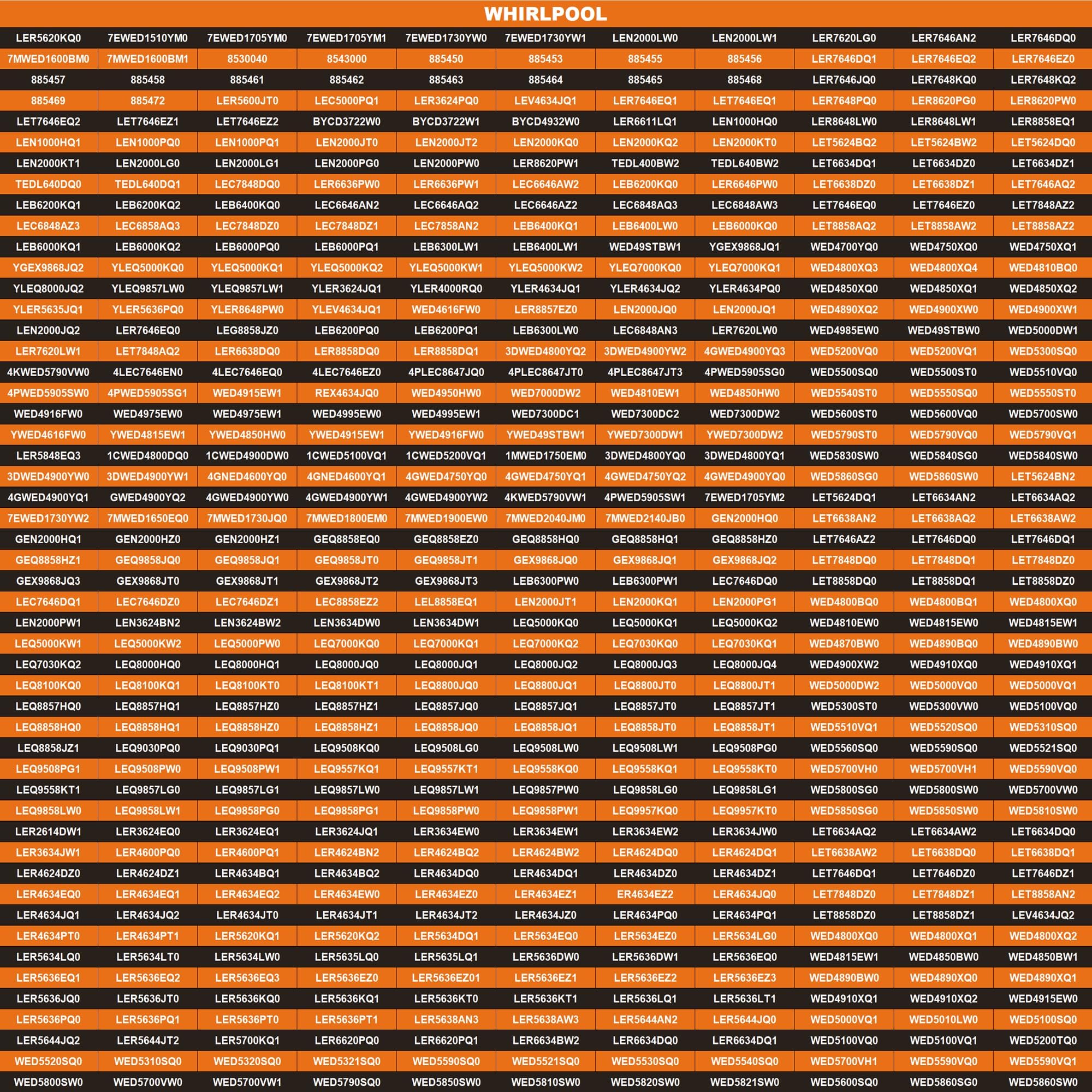 Hot Selling 279838 W10724237 Dryer Heating Element 3403585 For Whirlpool wed4815ew1 Kenmore 110 500 600 Maytag Medc215ew1 Roper Amana ned4655ew1 Replaces 3398064 2406026 3403585 Romalon OEM