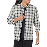 Lacoste Men's Regular Fit Long Sleeve Plaid Collared Button Down Shirt W/Front Chest Pocket, Black/Multico, Large/X-Large
