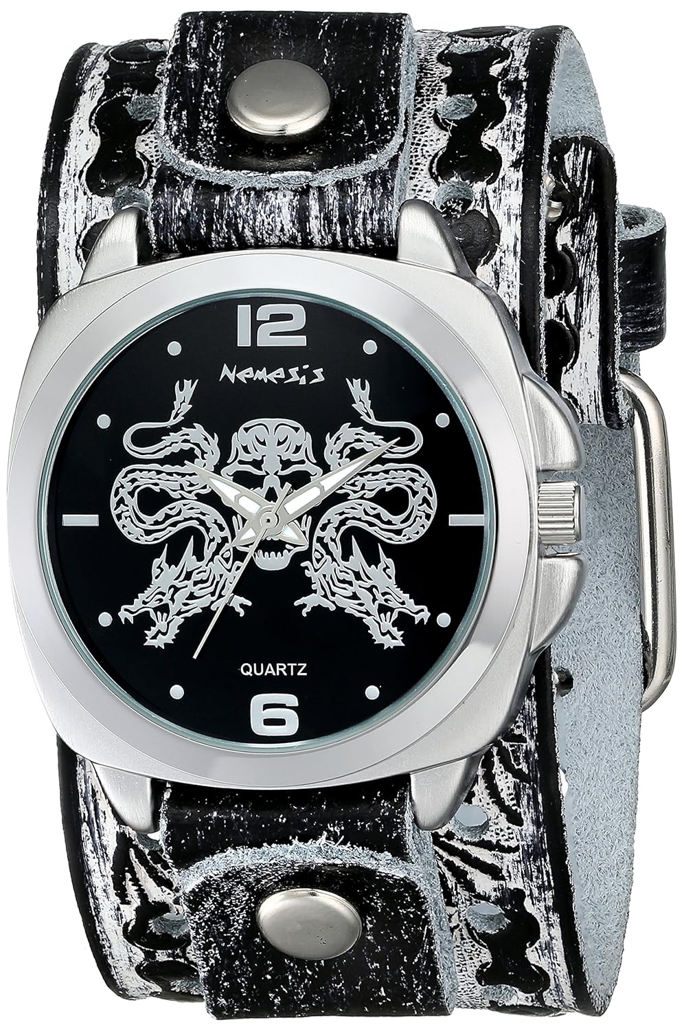 Punk Rock colección negro calavera de serpiente