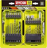 Ryobi 32 Piece Mixed Drilling Screwdriving Bit Set with Holder