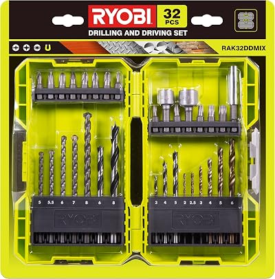 Ryobi 32 Piece Mixed Drilling Screwdriving Bit Set with Holder