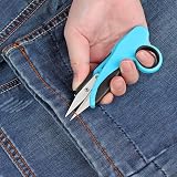 Asdirne Fabric Scissors Set 4pc Sharp Stainless Steel Blue Black Handles view 7