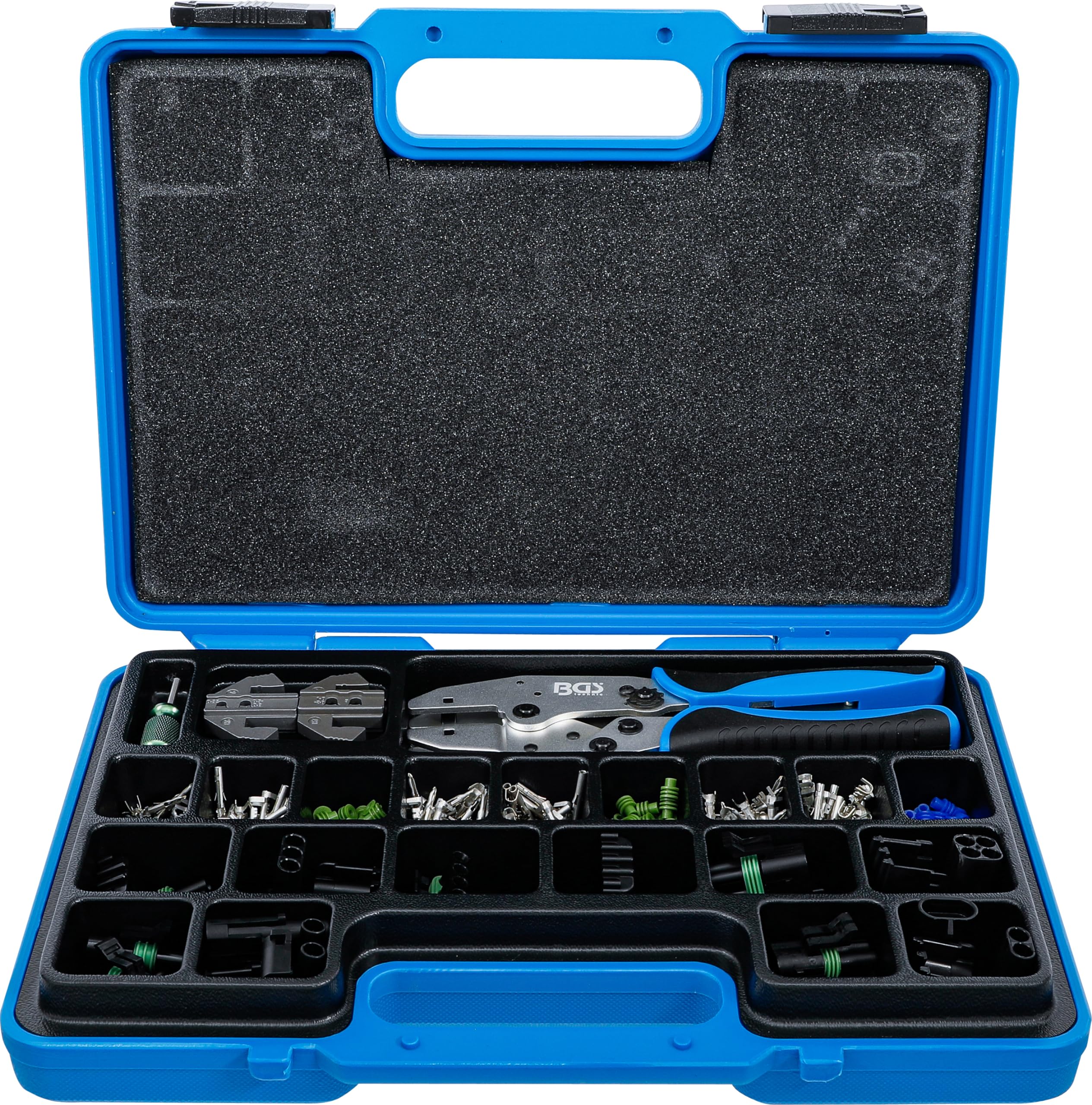 BGS 9097 | Crimping Pliers Set with Waterproof Connector Parts | 220 pcs.