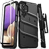ZIZO Bolt Series for Galaxy A32 5G Case with Screen Protector Kickstand Holster Lanyard - Black