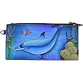 Anna by Anuschka Women's Hand Painted Genuine Leather Organizer Wallet | Hand Painted