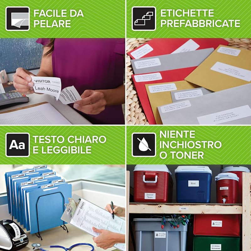 LW etichette multiuso originali | 54 mm x 70 mm | 12 rotoli da 320 etichette facili da staccare (3.840 pezzi) | autoadesive | per etichettatrici LabelWriter