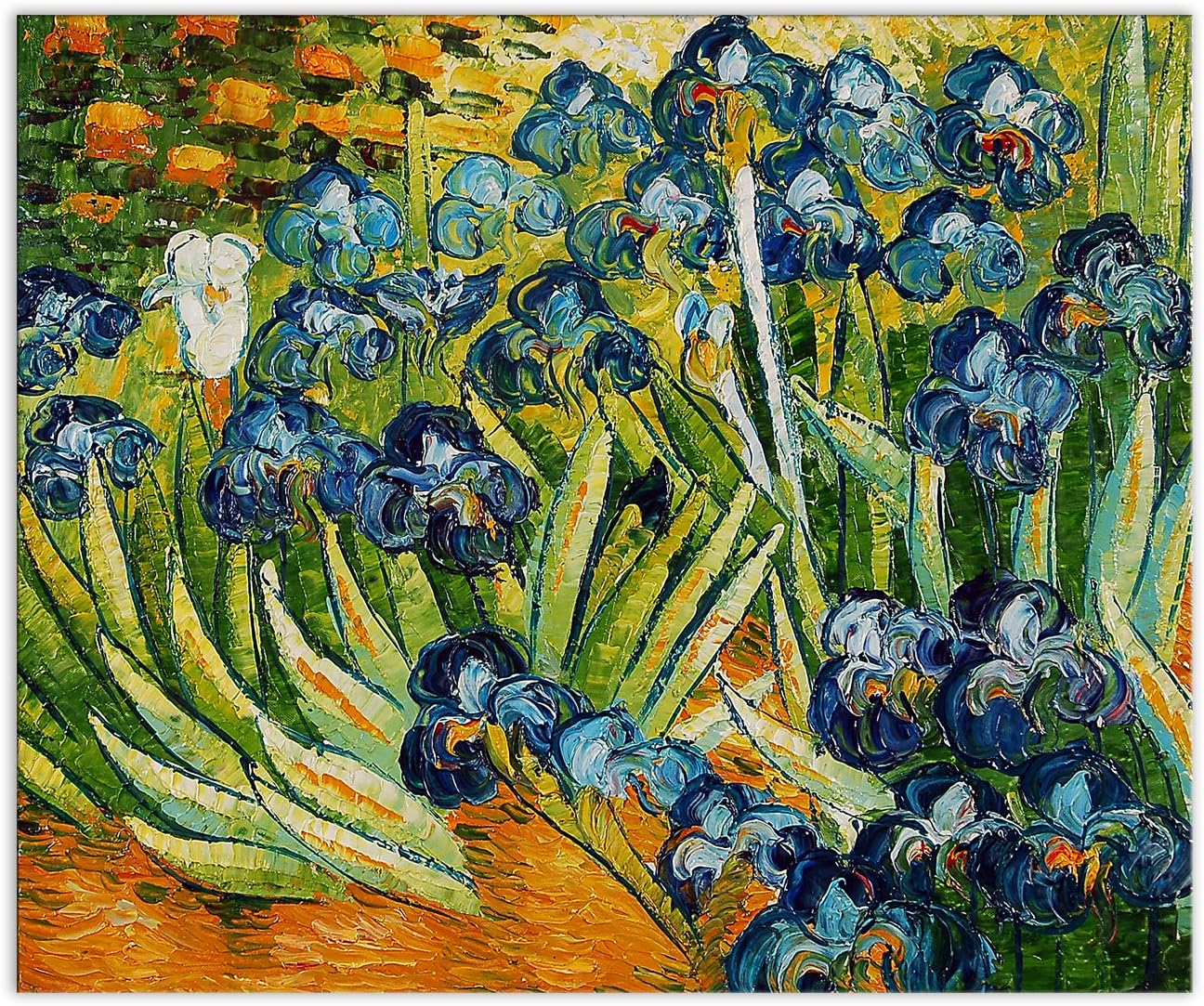 Arte Dal Mondo Iris Hand Made Oil Painting Reproduction Mounted on an Aesthetic Stretching Frame, Canvas, Multicolour, 60 x 50 x 2 cm