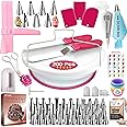 RFAQK 200 PCs Cake Decorating Supplies Kit for Beginners -1 Cake Turntable Stand with Piping bags & Tips -2 Spatula -Cake Lev