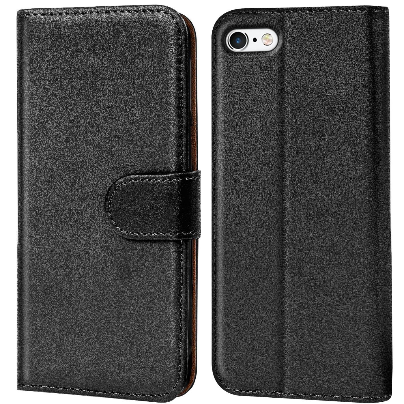 Verco Wallet Case for Apple iPhone 6S Book Cover with Magnetic Closure compatible with iPhone 6 Flip Case with Card Slots Faux Leather - Black