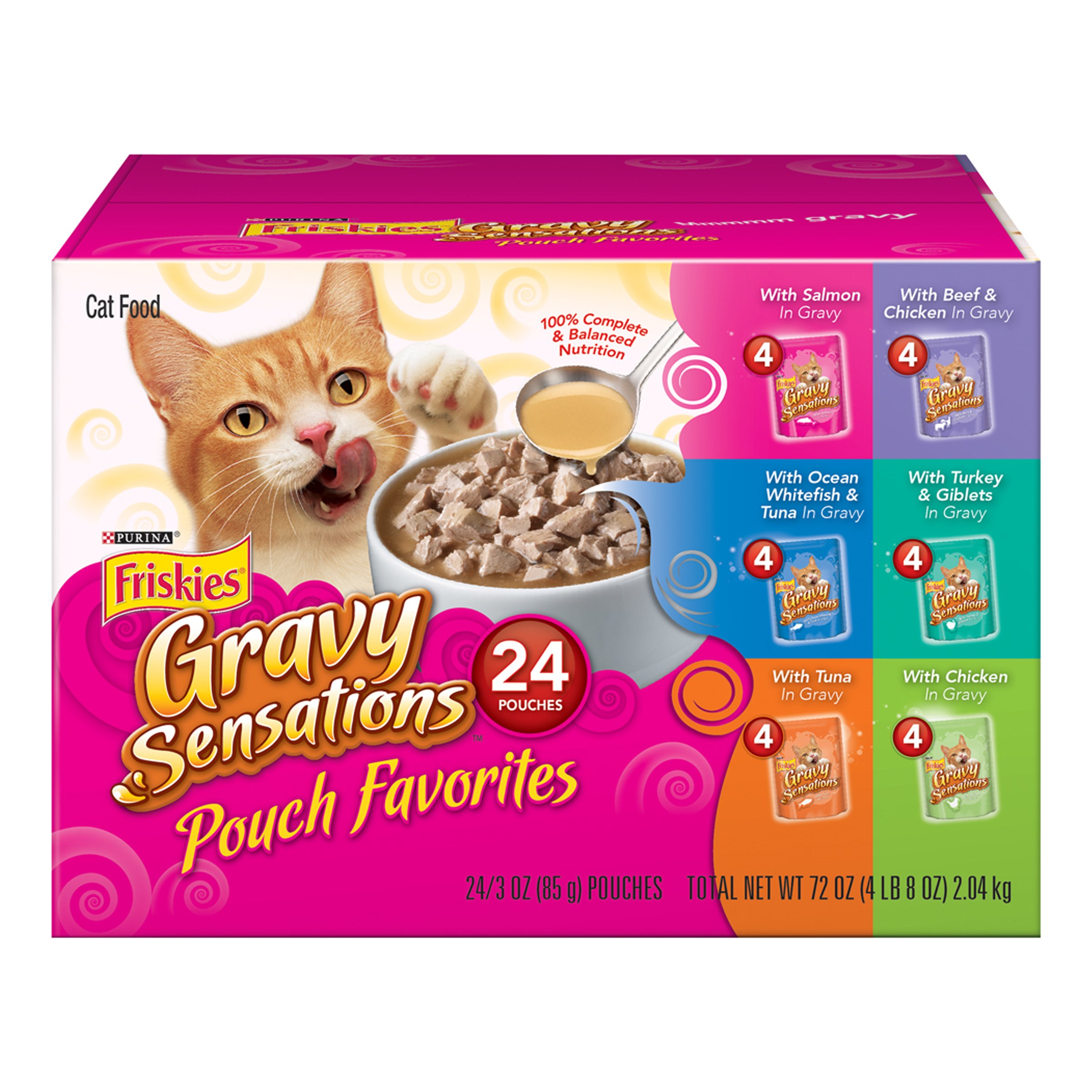 Purina Friskies Gravy Sensations Pouch Favorites Variety ...