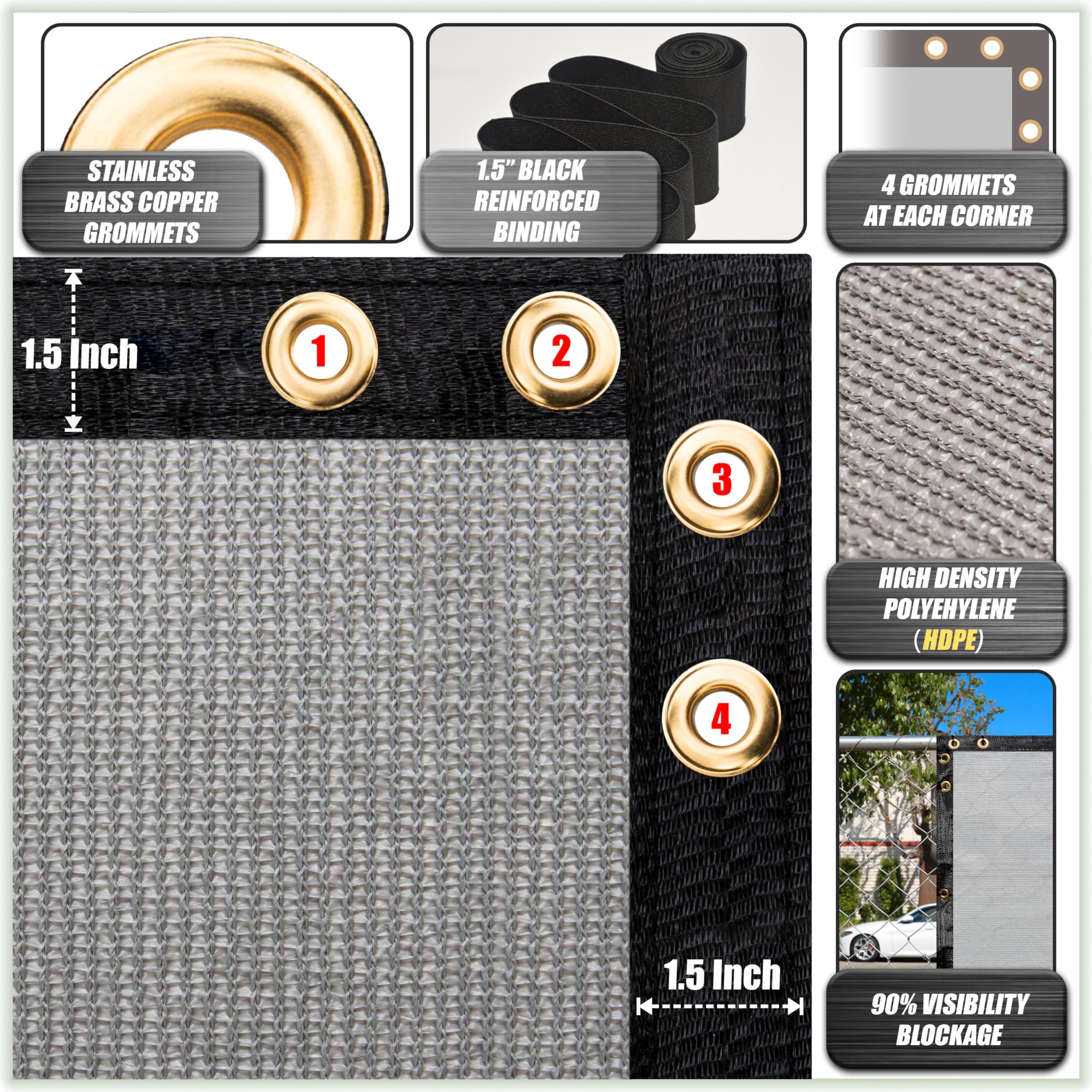 ColourTree Customized Size Fence Screen Privacy