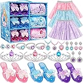 LJZJ Princess Dress Up Toys & Jewelry Boutique, Girls Role Play Gift for 3+ Year Old Girl Toddler B-Day Party Favors
