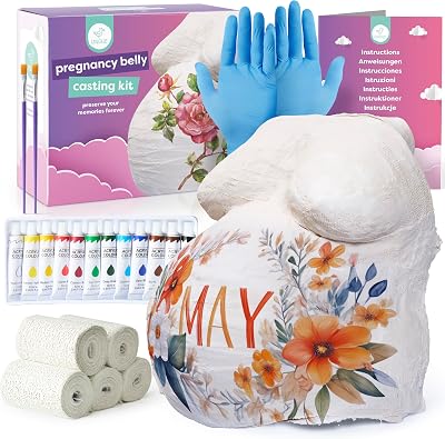 Chuckle Baby Bump Casting Kit 3D Moulding DIY Keepsake with Paints