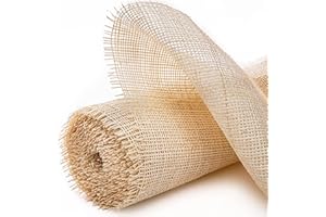 LABACRAFT 24" Width Square Rattan Cane Webbing Roll 9 Feet Fine Radio Net Mesh Pre Woven Open for Caning Projects Rattan Fabric Furniture Woven Rattan Sheet Crafts Chair Caning Supplies Wicker (9 Feet)
