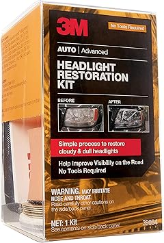 Amazon Com 3m Headlight Restoration Kit Simple Process To Restore Cloudy Dull Headlights Hand Application 1 Kit 39084 Automotive