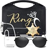 YOTNUS Ring Bearer Security Wedding Set with Ring Box and Spy Accessories | Includes Security Badge, Sunglasses and Earpiece for Wedding Ceremonies, Proposals and Spy-Themed Role Play