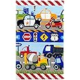 dream FACTORY Trains and Trucks 100% Cotton Kids Kids Girls Boys Bath Towel for Bathroom, Hand 16W x 26L, Yellow