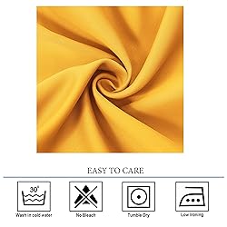 Diraysid Yellow Grommet Blackout Curtains for