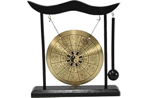 USAMJTABLE Brass Feng Shui Desktop Table Gong Meditation Desk Bell (Zodiac)
