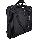 ZEGUR Suit Carry On Garment Bag for Travel & Business Trips With Shoulder Strap (Black)