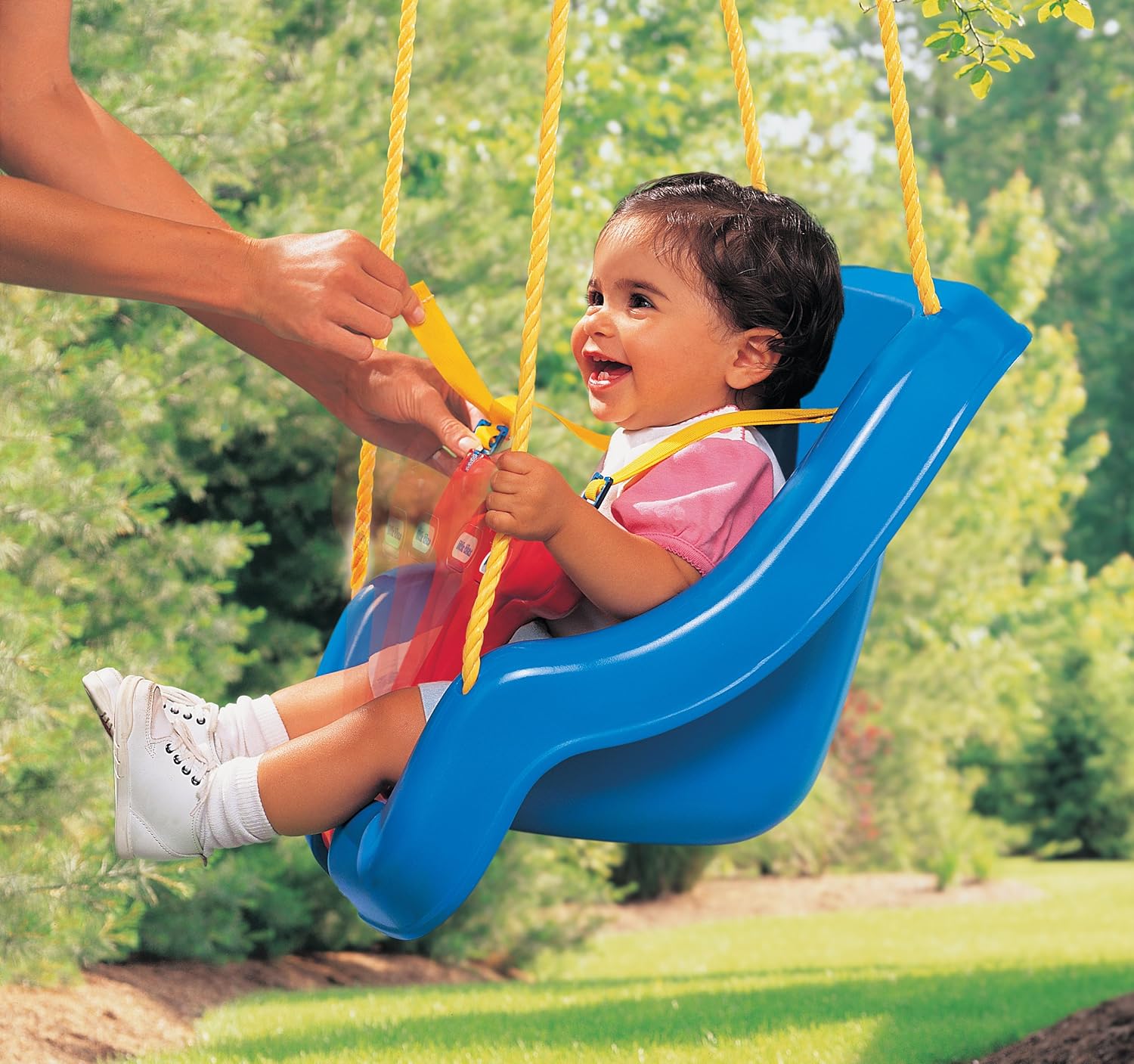 Little Tikes 2-in-1 Snug 'n Secure Swing Blue: Toys & Games