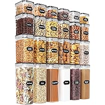 Amazon.com: PRAKI Airtight Food Storage Containers Set with Lids ...