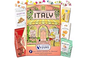 Universal Yums | Italian Tasting Adventure | Italian Candy, Chocolate from Italy & Exotic Italian Snacks | Delicious Snack Box Gift for Men, Women, College Students, Movie Night, Thanksgiving & Christmas