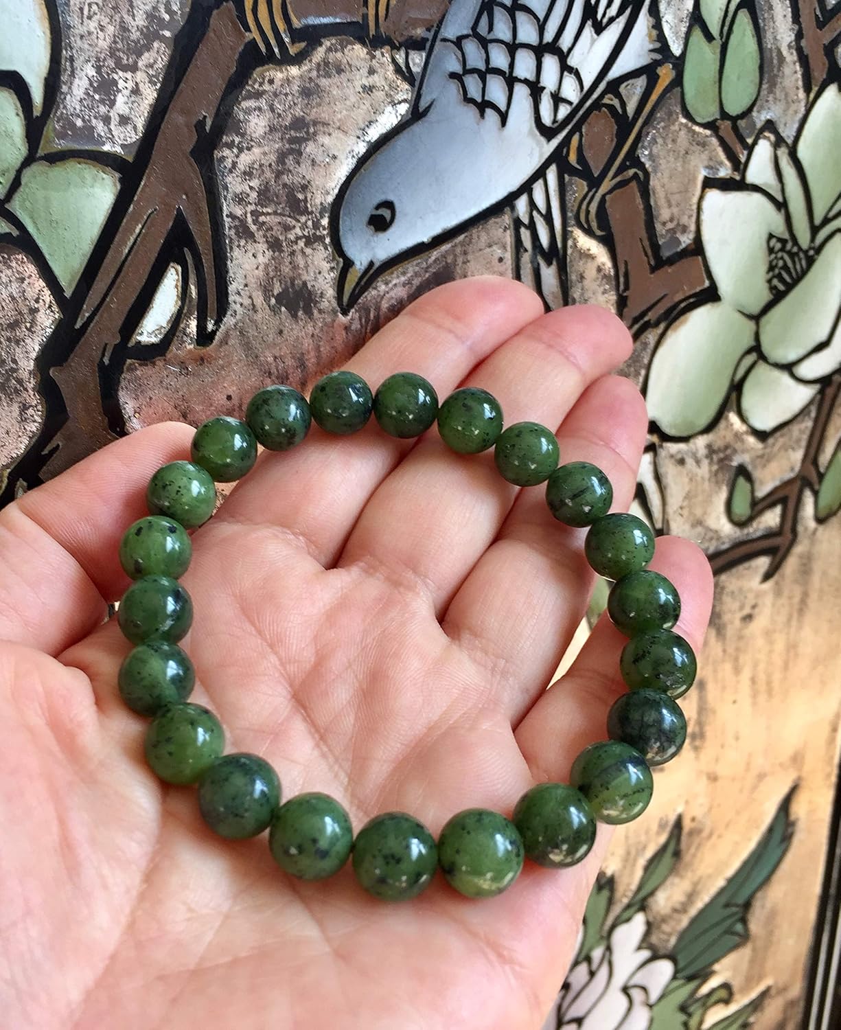 Amazon.com: Genuine Nephrite Jade Bracelet, Canada Nephrite Jade, High