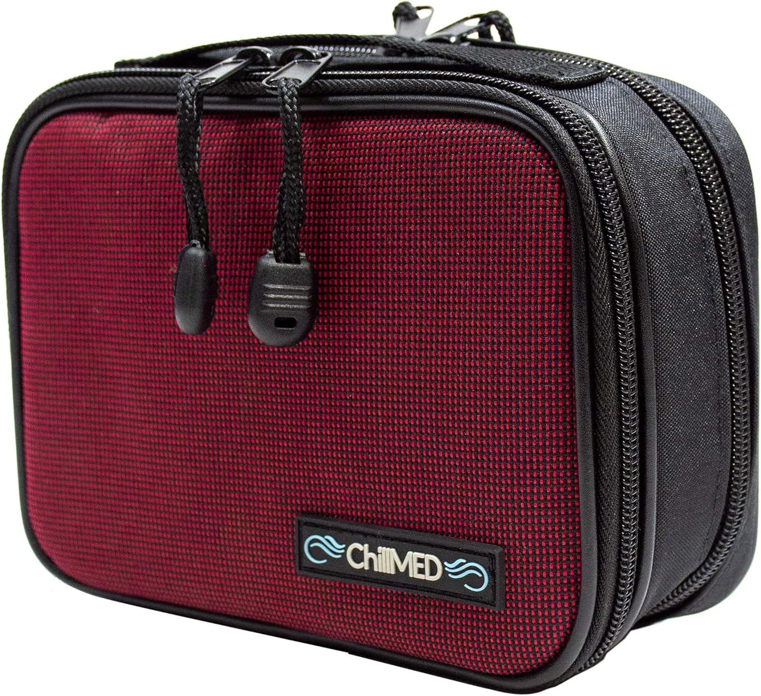 ChillMED Type 1 Daily Diabetes Case - Insulin Cooler Bag for Traveling & Everyday Use -Includes Reusable Ice Pack - 6 to 8 Hours of Cool Time (Red): Health & Personal Care
