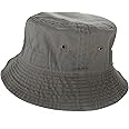 Gelante Solid Color 100% Cotton Bucket Hat for Women and Men Packable Travel Summer Beach Hat