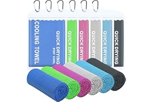 CYCLXY 6 Pack Cooling Towel (40"x12"),Cooling Towels for Neck and Face,Cooling Cloth for Extreme Heat for Hot Weather,Cooling Wrap Products Cold Towels,Keep Cooling Rags,Chill Pal Cooling Summer Towel