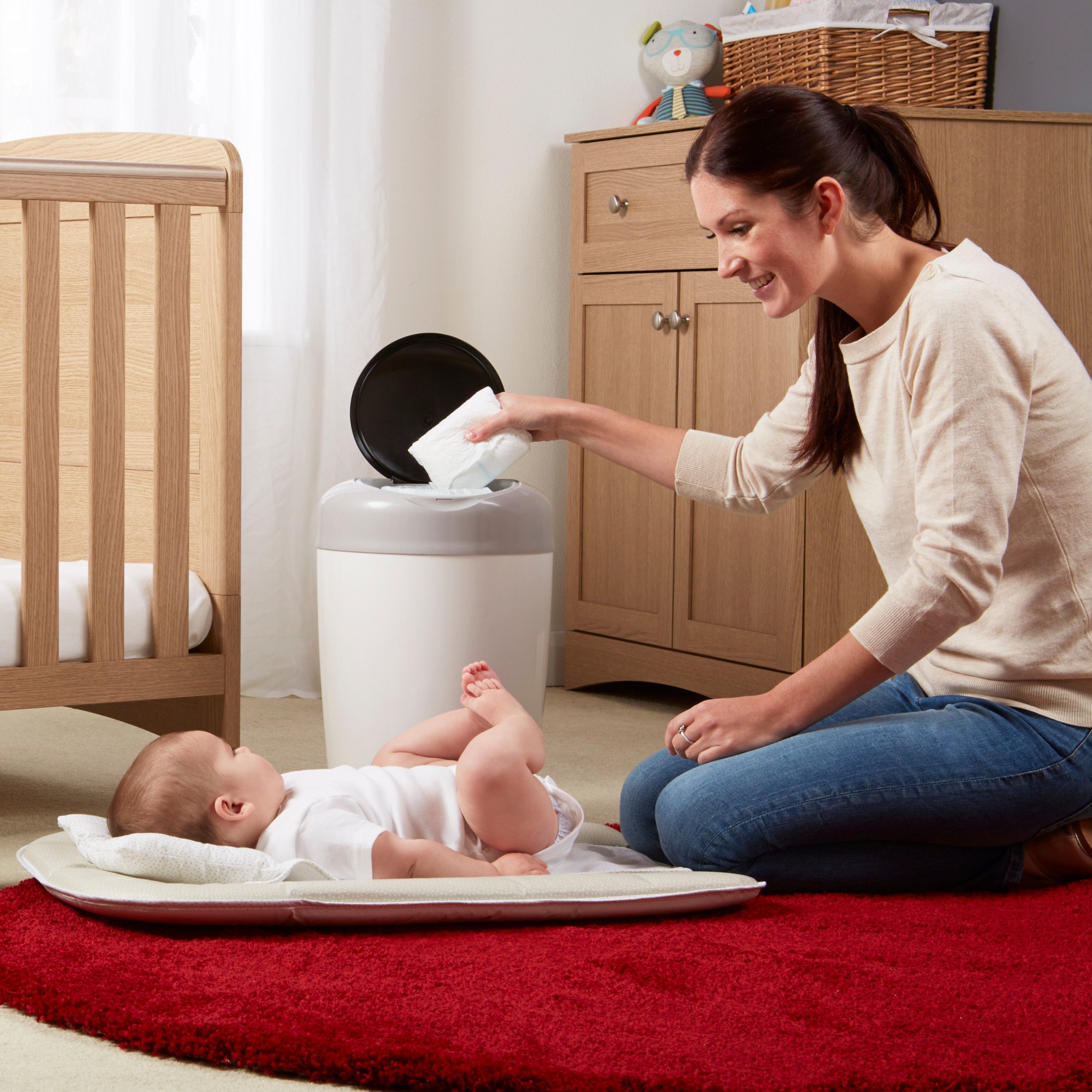 (4 Pack) Tommee Tippee Simplee Diaper Pail Refill Cartridge, 180 Count