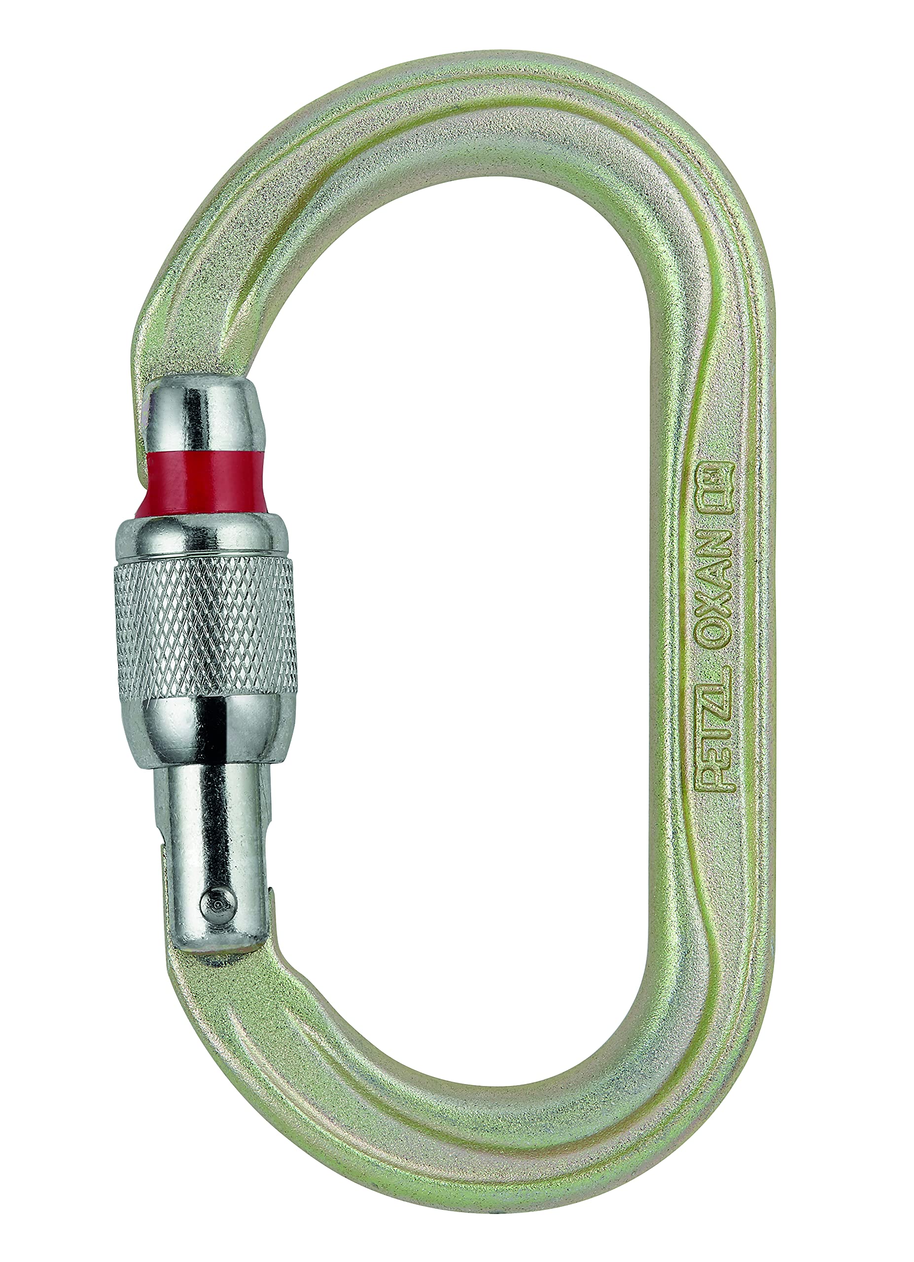 Petzl M72A SL NEW OXAN High-Strength Oval Carabiner, Size: Screw-Lock, Gold