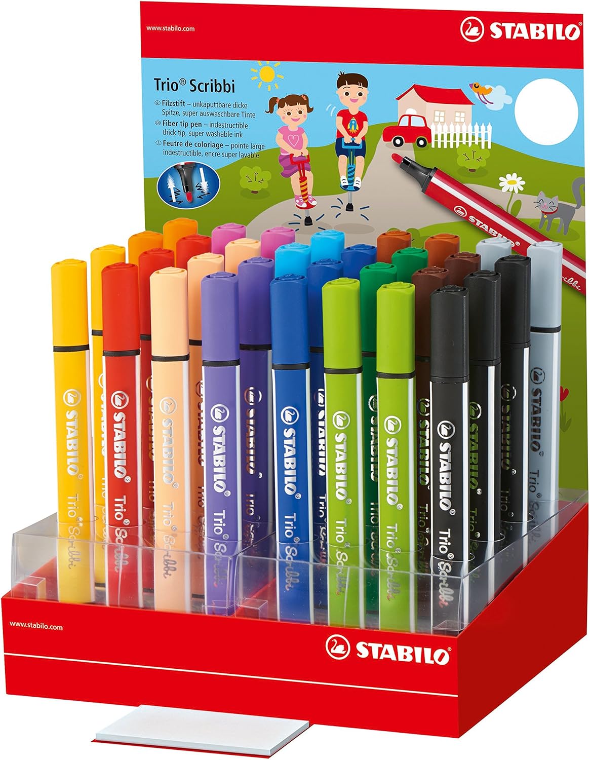 STABILO 368 32 1 Trio Scribbi Pen Assorted Colours Pack of 14 Amazon fice Products