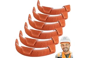 PURPLE STAR 1N 6 Pcs Hard Hat Sweatband- Cotton Washable Hard Hat Self Adhesive Sweat Band Liner- Reusable Hard Hat Helmet Sweat Pads for Hard Hat Accessories