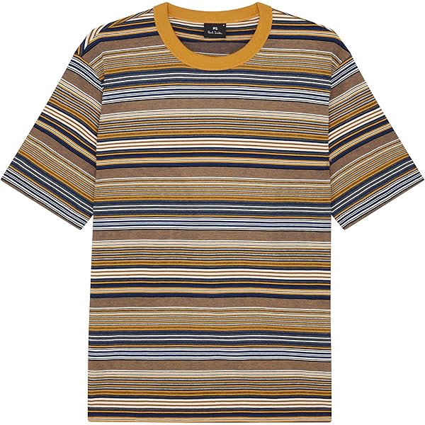 PS By Paul Smith Men's Short Sleeve Stripe T-Shirt, Off White, X