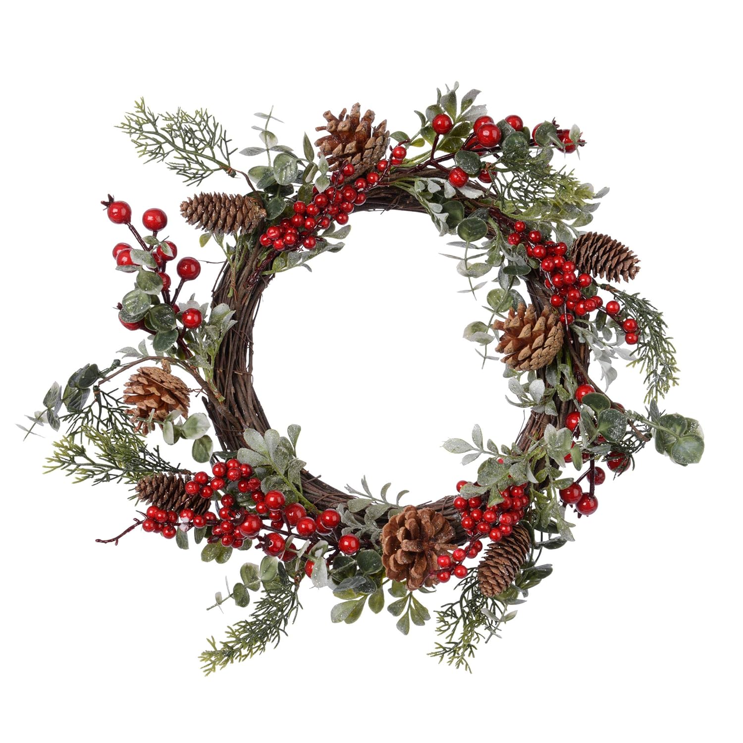 Decoris DEO4063484 Christmas Wreath, Plastic, Green, 40 x 40 cm Amazon