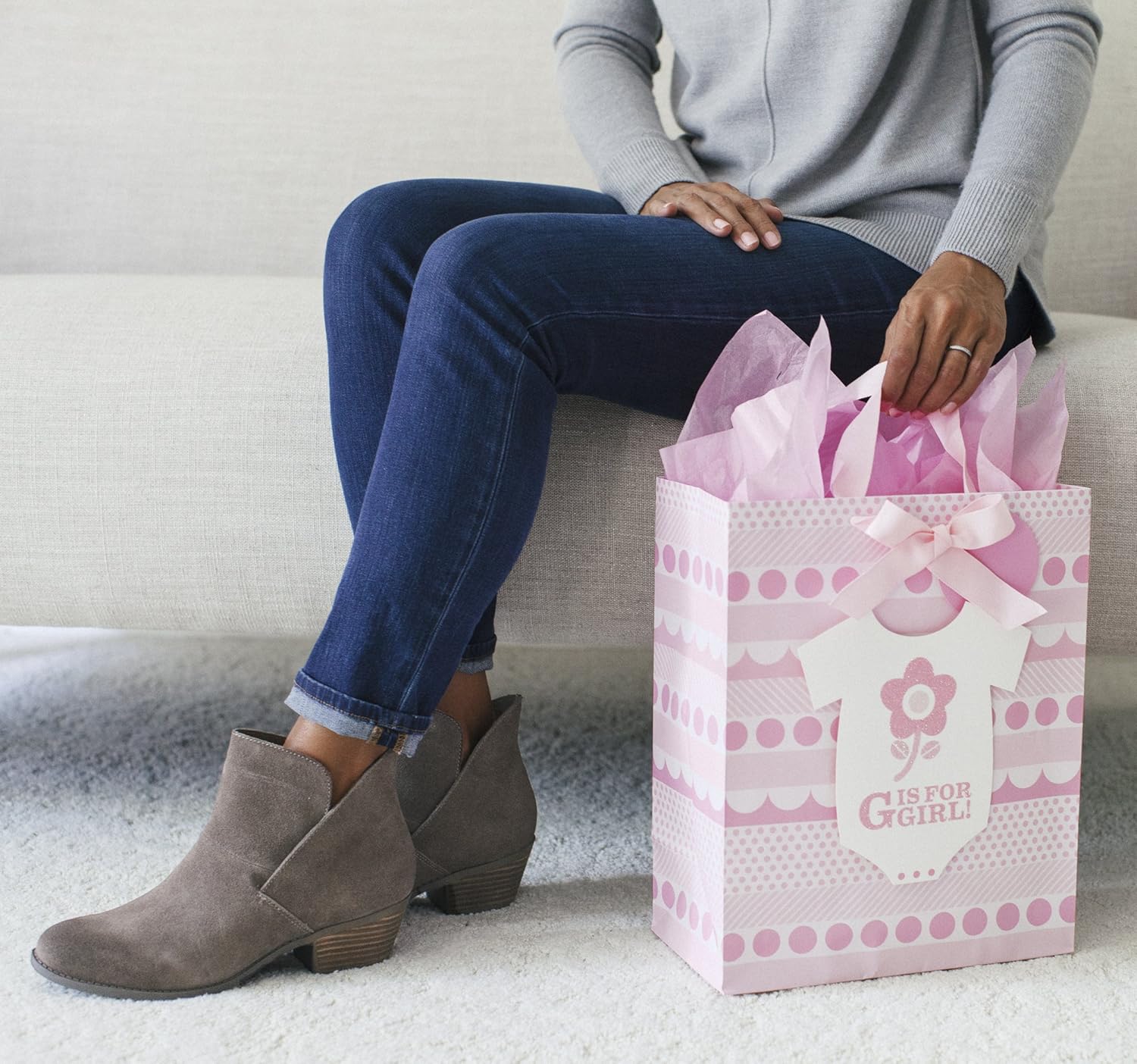 baby girl gift bag large