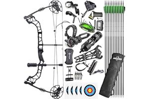 ZSHJGJR Compound Bow Kit,Hunting&Targeting,Compound Bow and Arrow Set,Draw Weight 35-70lbs Adjustable,Draw Length 16-30",up t