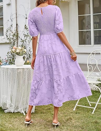 Mini Dress Light Purple Dress Casual MEROKEETY Women's 2024