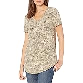 Amazon Essentials Women's Relaxed-Fit Short-Sleeve V-Neck Tunic (Available in Plus Size)