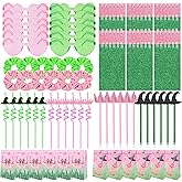 LiYiQ 72 Pcs Witch Party Supplies Return Gifts for Party Halloween Teacher Gift Stationery Gifts from Teacher Straws Pen Notebooks Scrunchies Sunglasses for Classroom Exchange Birthday