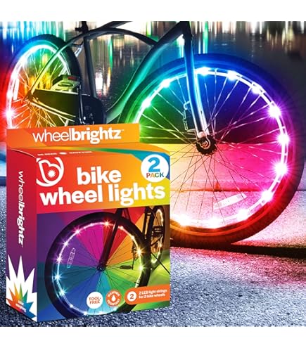 Brightz LED Bike Helmet Light, Color Changing RGB Strip, 2 Modes