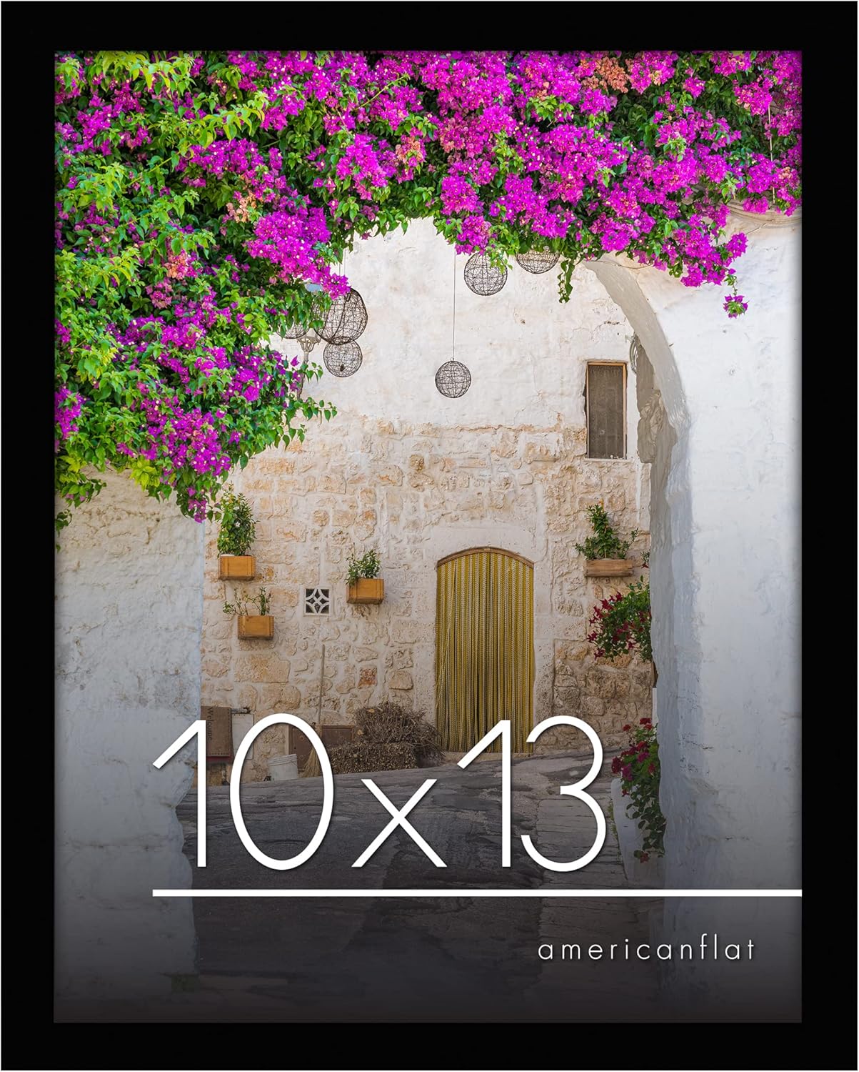 Photo Albums, Frames & Accessories - Americanflat 10x13 Picture Frame in Black - Engineered Wood with Shatter Resistant Glass - Horizontal and Vertical Formats for Wall