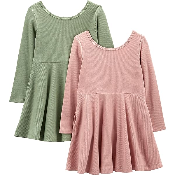 carters brown dress Carter's Child of Mine Toddler Girl Brown Dress, 2 Pack, Sizes 12 Months