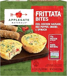 Applegate Farms Chicken Sausage, Red Pepper, Onions & Spinach Frittata Bites, 8.4 OZ