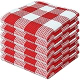 6 Waffle Weave Kitchen Dish Cloths 100 Cotton Quick Drying 12x12