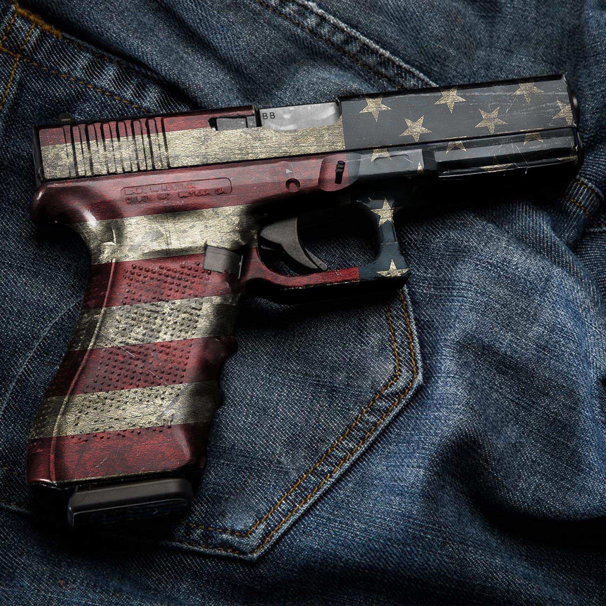 GunSkins Pistol Skin Premium Vinyl Gun Wrap with Precut Pieces Easy