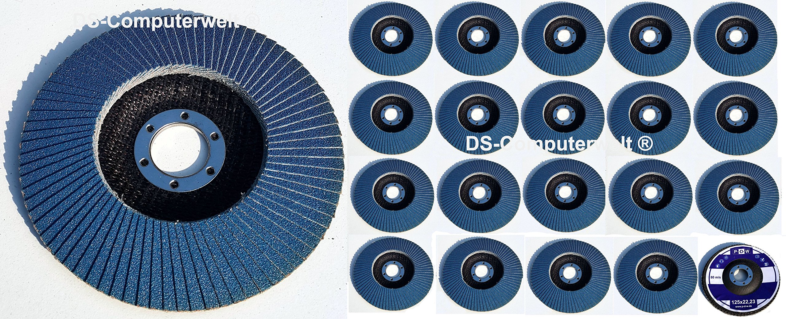 Pack of 20) 115 mm Diameter Stainless Steel Serrated Washers, Grinding Discs 115x22,23 mm Sanding Discs Grain Size 40